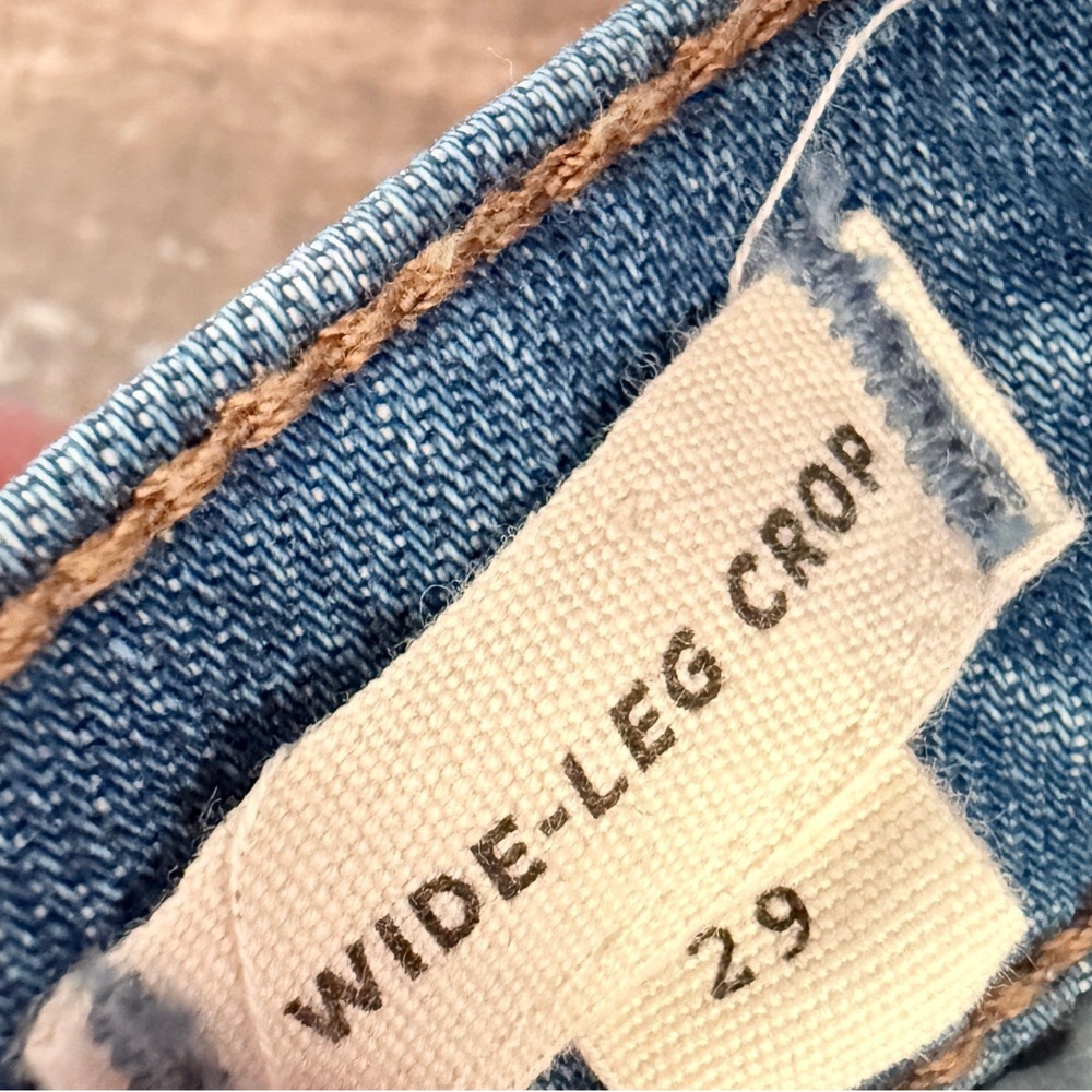 Madewell Women's Wide-Leg Crop Denim Jeans, Birdie Wash, 29 - Picture 5 of 12